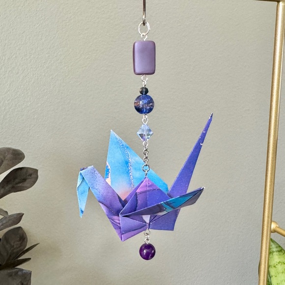 Hand Crafted Other - Origami Crane Ornament #1186 - Large